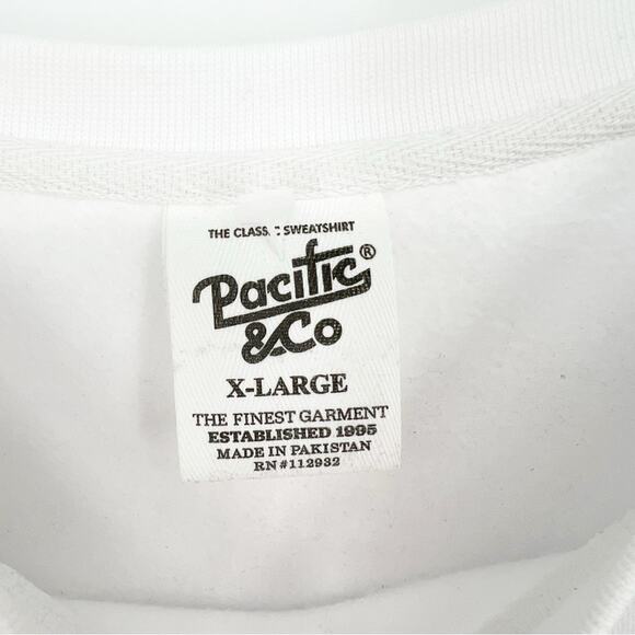 Pacific & Co. With Love From Colorado Crewneck Sweatshirt XL White - Picture 6 of 7